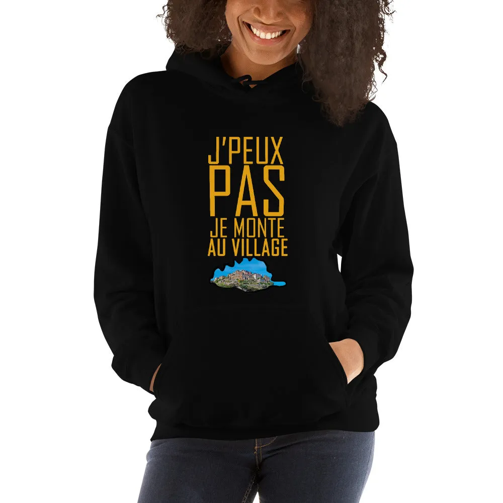 Sweat à capuche Je Monte au Village