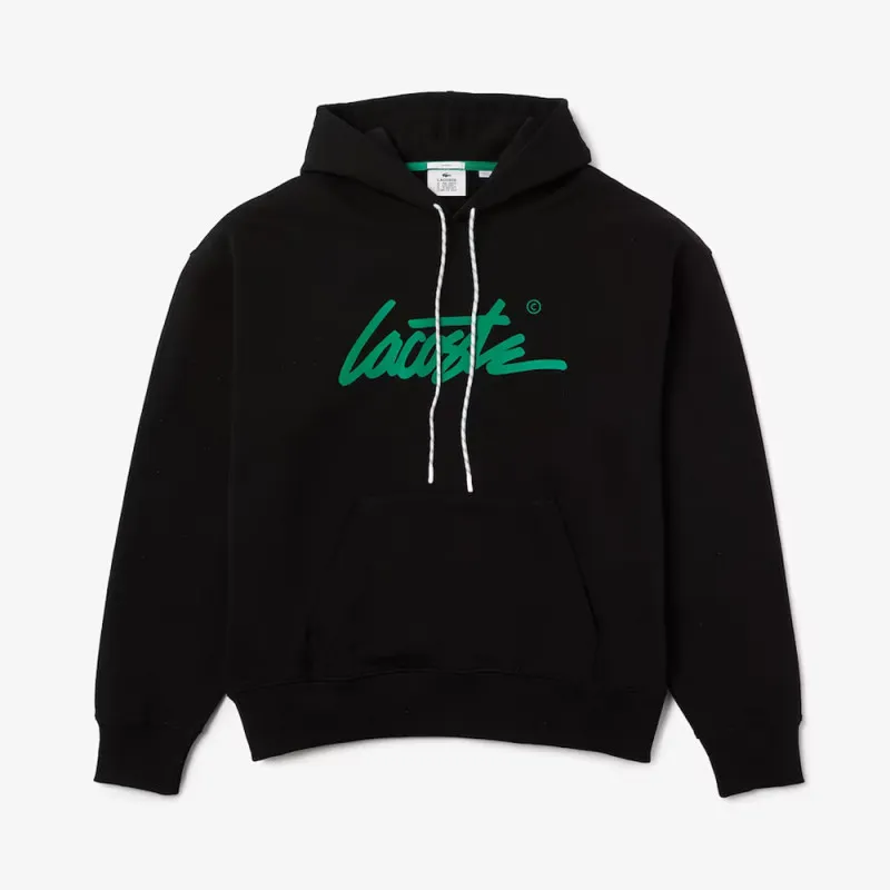 Sweatshirt à capuche unisexe Lacoste L!VE loose fit en coton