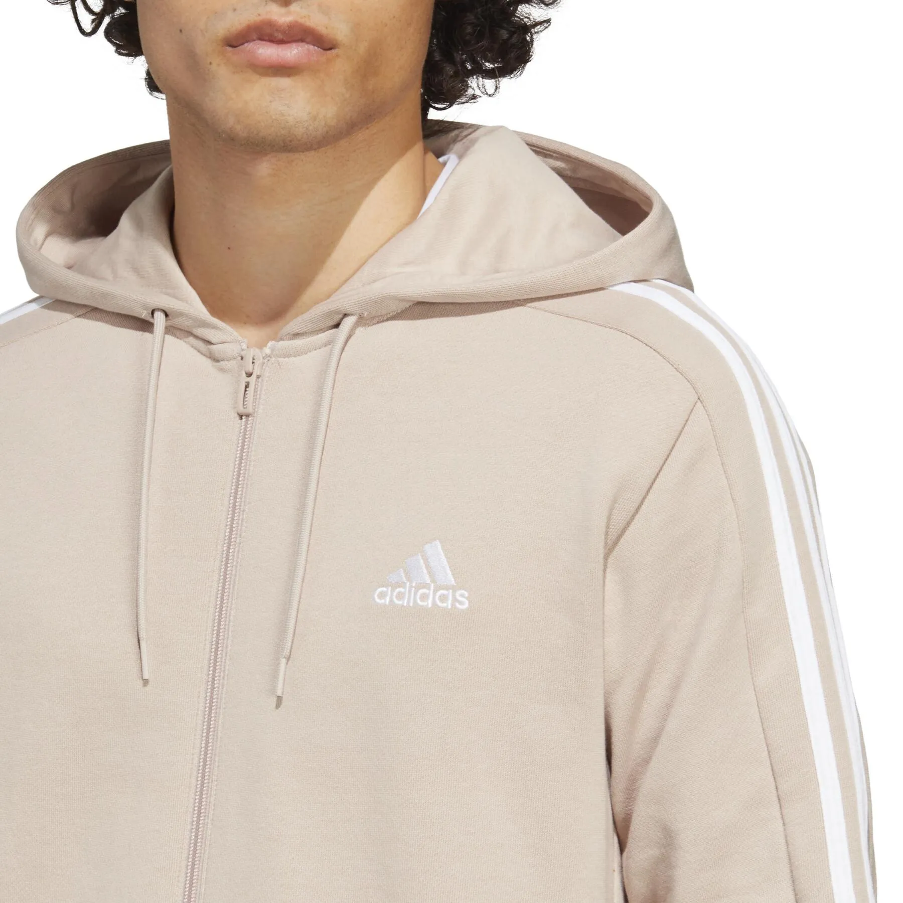 Sweatshirt à capuche zippé adidas 3-Stripes Essentials French Terry