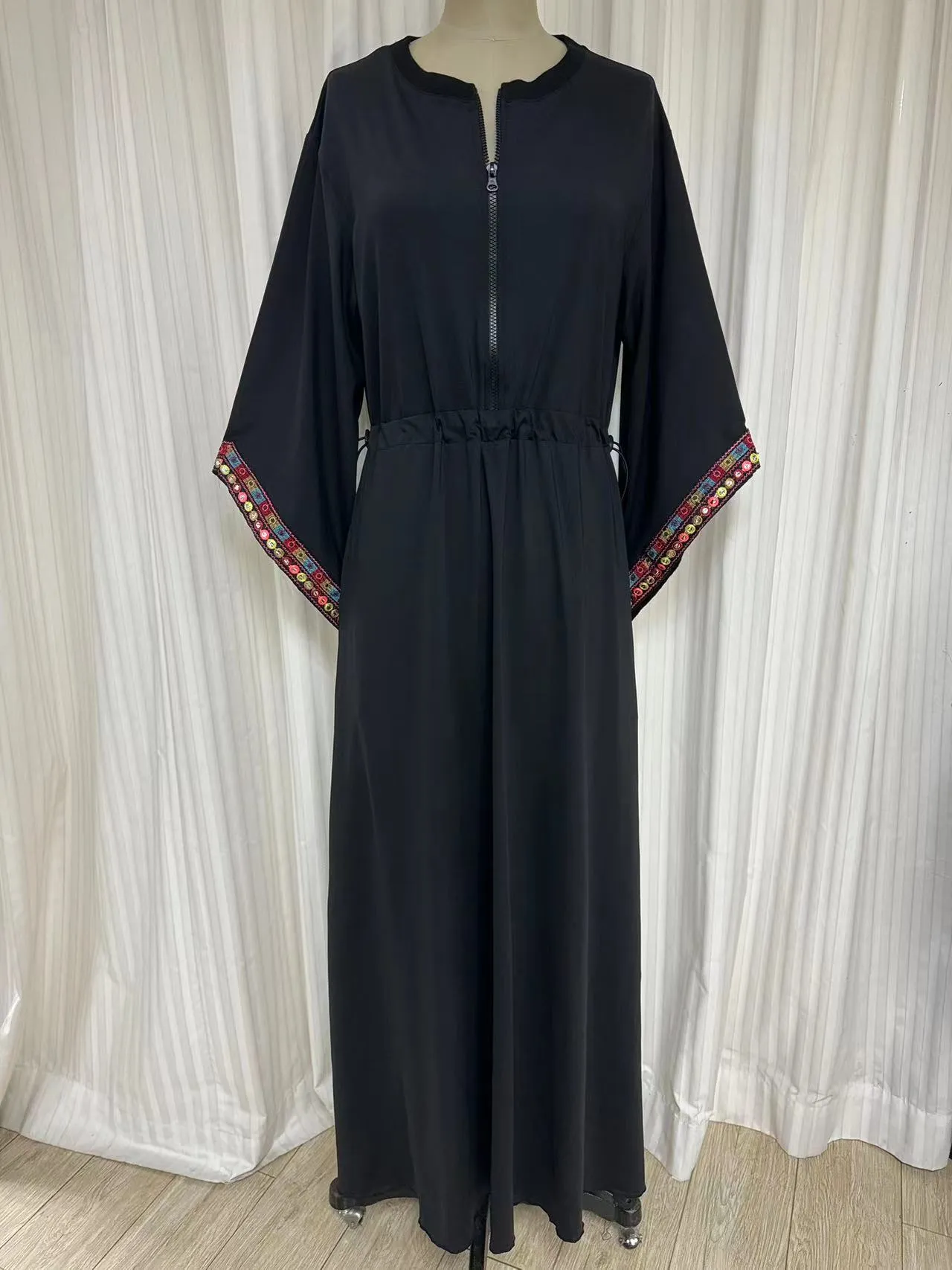 Swimwear dress Dr2302as-Ethnic style Black Long