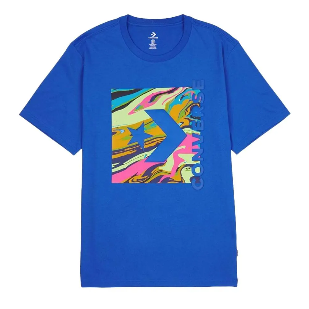 T-shirt Bleu Homme Converse Suminagashi