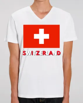 T-shirt homme Drapeau suisse par Anastasia