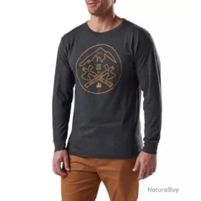 T Shirt LS Axe Mountain Gris