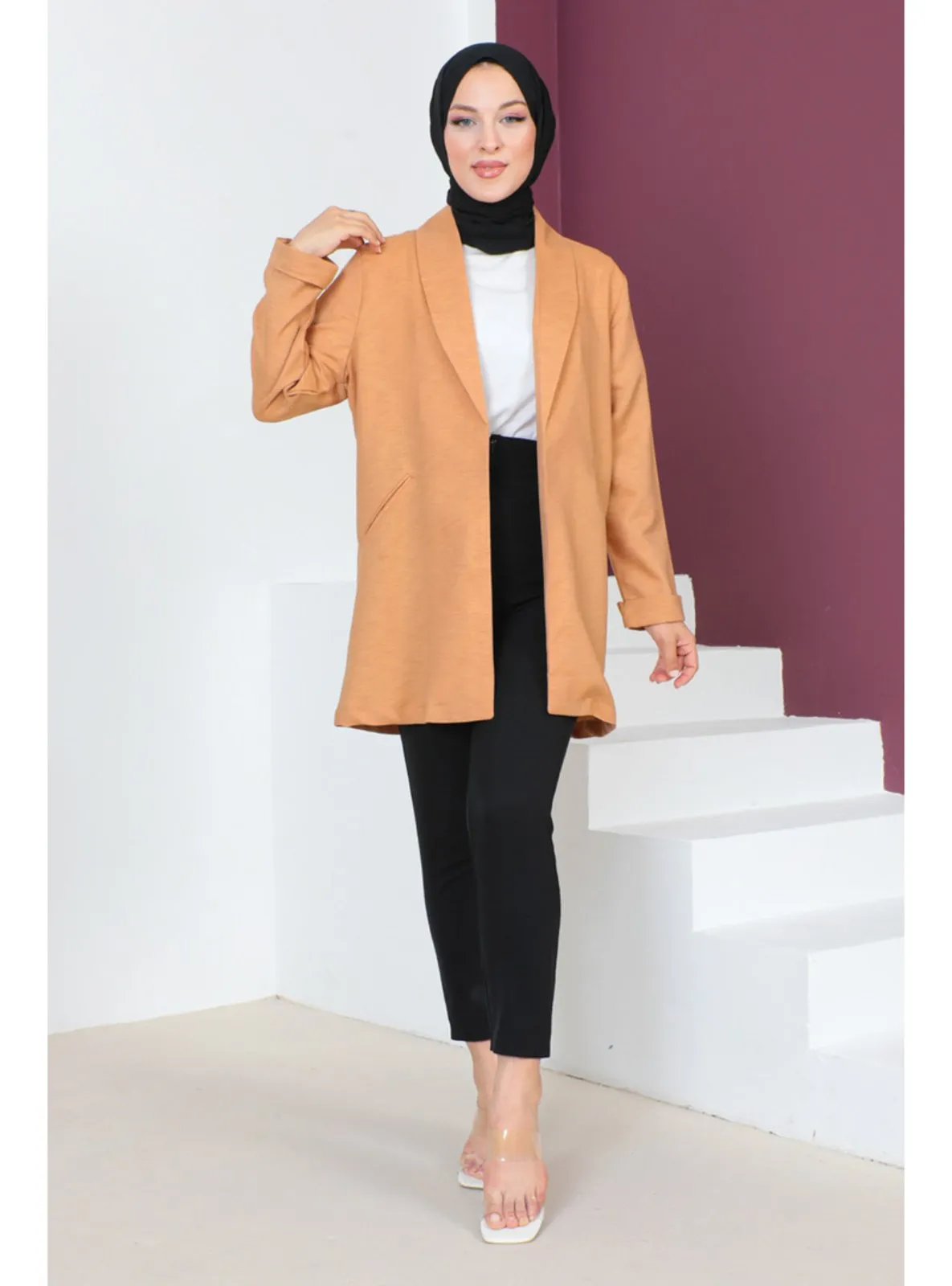 Tan - Unlined - Point Collar - Jacket