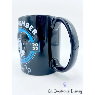 Tasse Cast Member Mickey 30 ème anniversaire Disneyland Paris mug 30 ans Disney noir bleu Making the magic