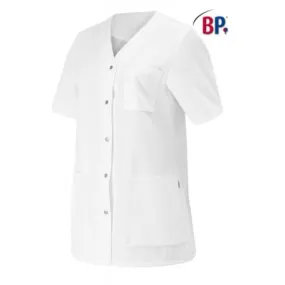 Tunique médicale femme blanche fermeture pressions - BP