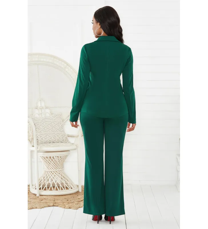 Two-piece Suit Of Solid Color Suit Professional Wear Women's Appearance