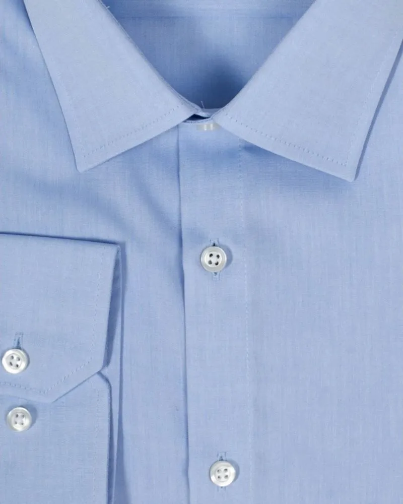 Venti Chemise cintrée manches extra-longues 72 cm en coton bleue - Size-factory