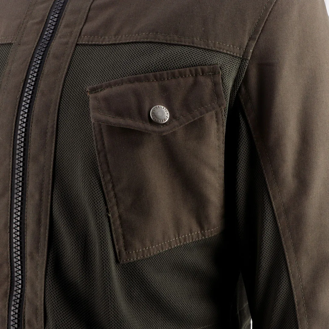 Veste femme Helstons Sahara Air canvas mesh kaki, blouson été