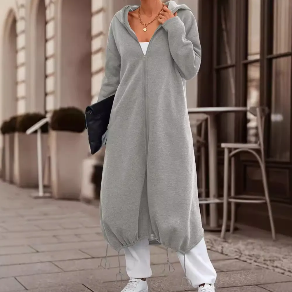 Veste Longue à Capuche pour Femmes