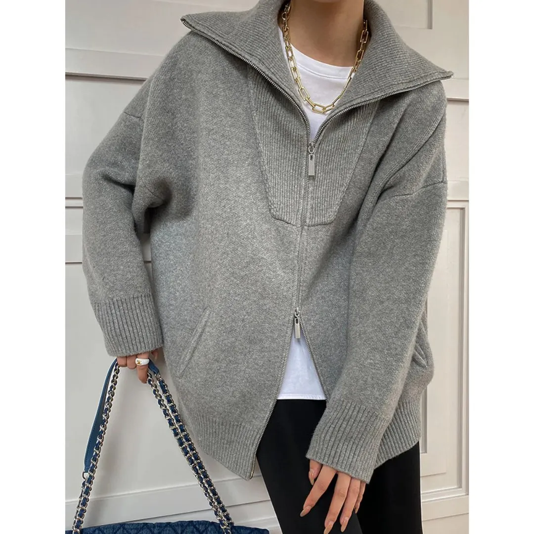 Zelinda | Cardigan à fermeture zippée pour femme