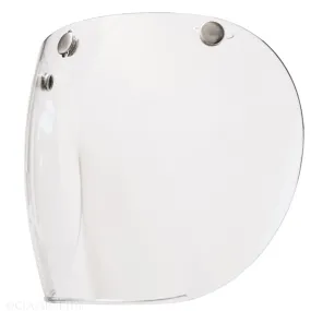 Écran Stormer 3 pressions plat incolore, visière casque jet